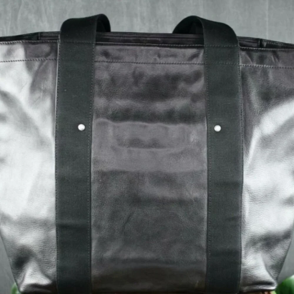 NWT Jack Spade Leather Tote Bag Sample Prototype & L.L. Bean Storage Bag - Picture 5 of 14